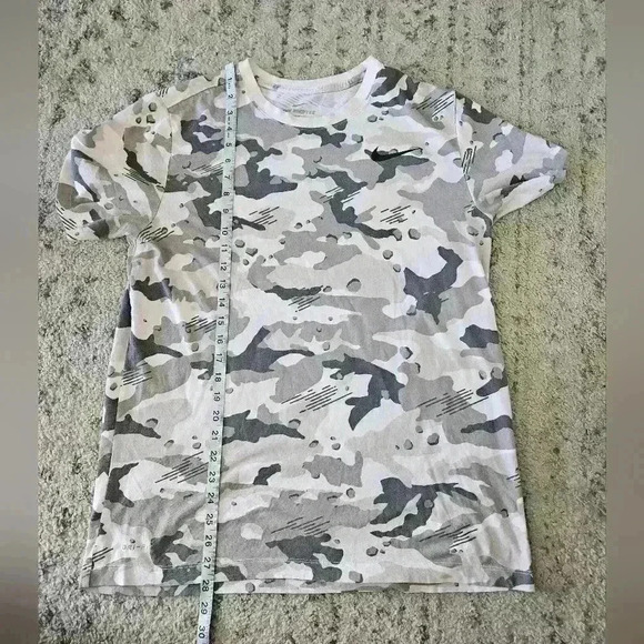 Nike Mens Gray Camo Print Crew Neck Tee L - Picture 8 of 10
